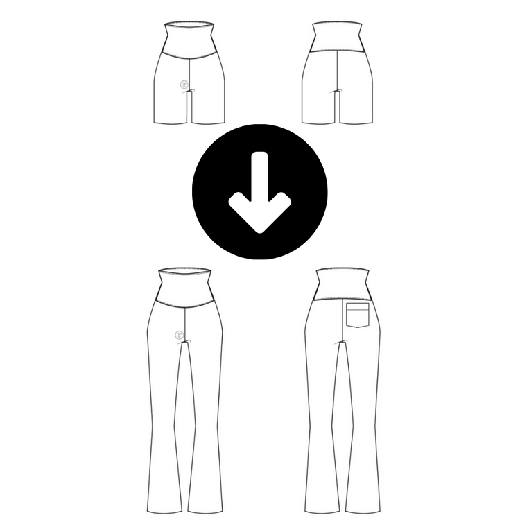 H.I.I Pants - Double Layer Bootleg Pants